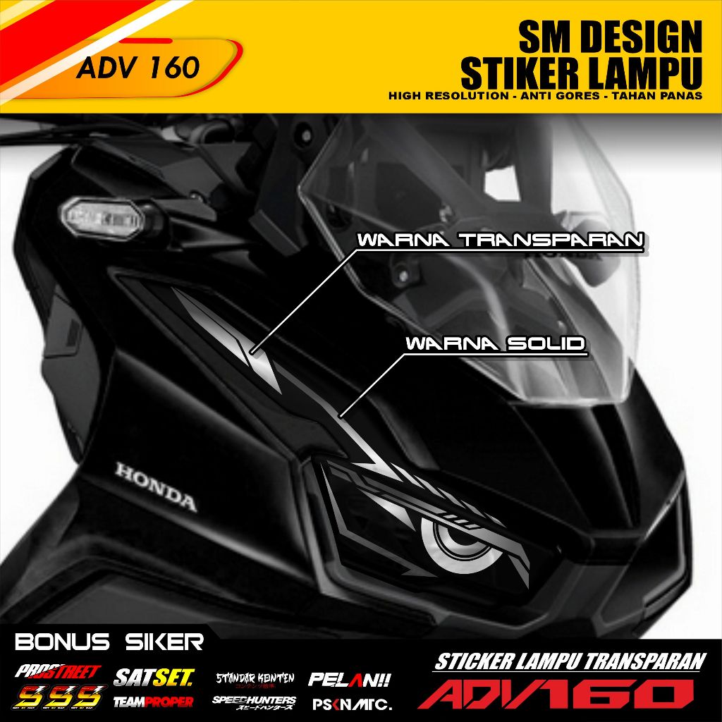 Mata New Adv 160 Motorcycle Eyebrow Variation Light Sticker - Adv Lamp Eye Sticker