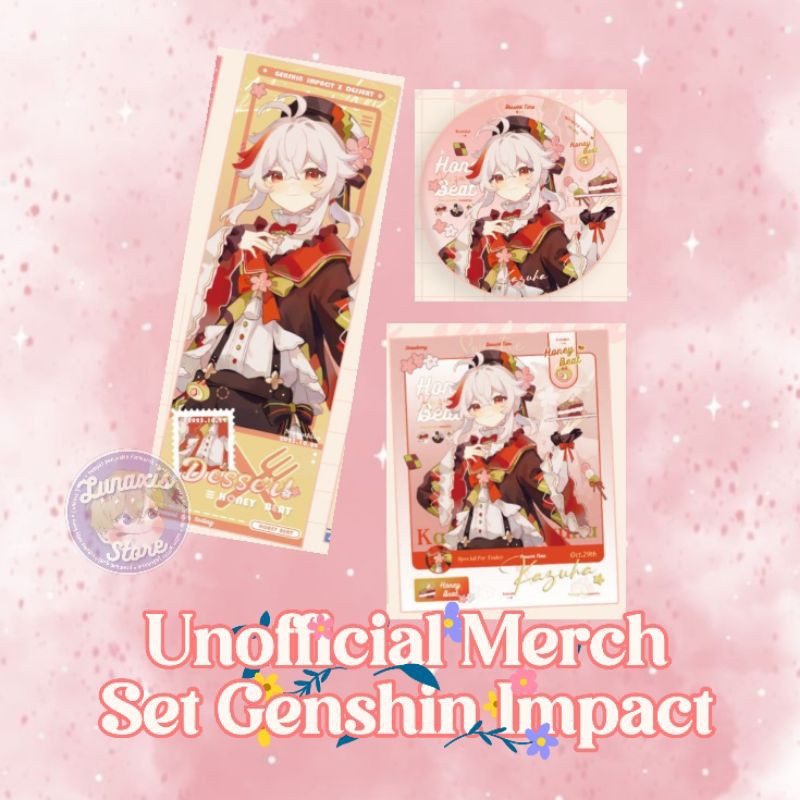 Unofficial Merch Holo บุ๊คมาร์ค Pin Badge Polaroid Photocard ชุด Genshin Impact Kazuha Kaedehara เดิ
