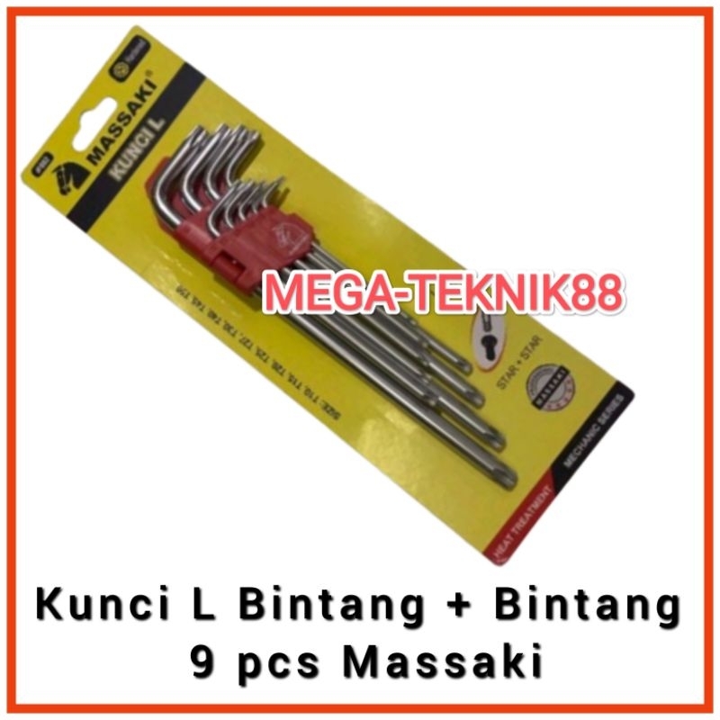 MASSAKI 9PCS LONG TAMPER STAR KEY SET / LONG TAMPER STAR + STAR KEY 9