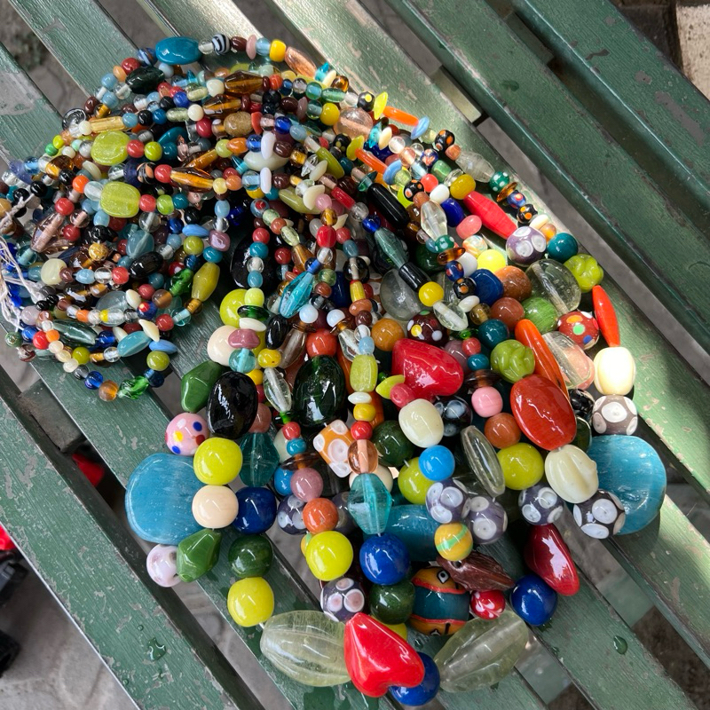 ลูกปัดผสมสุ่ม 70ซม. • Jombang Glassbeads