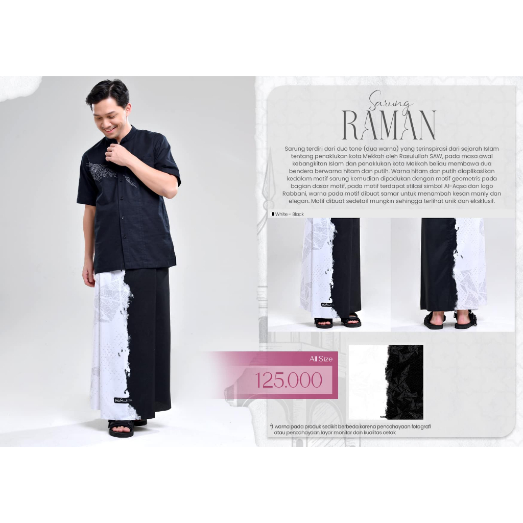 RABBANI - ADULT SARUNG RAMAN SJ3 SARUNG ORIGINAL RABBANI MUSLIM FASHION
