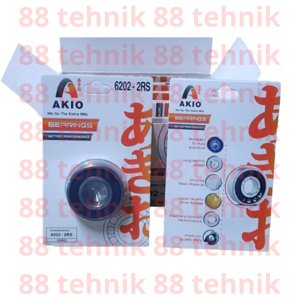 Akio BEARING 6202 - 2RS/AKIO BEARING 6202 2RS ORIGINAL บรรจุภัณฑ์ล่าสุด