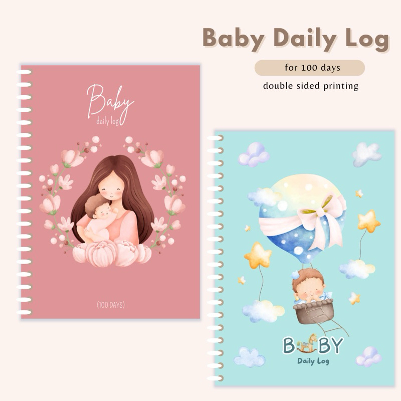 Baby Daily Log - ตัวติดตามวางแผนโน้ตบุ๊ก - ของขวัญสําหรับเด็กของขวัญคลอดบุตร - Baby Journal