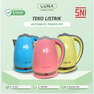 LUNALIFE Teko Listrik Pemanas Air Listrik Electric Kettle 2 Liter 500 Watt Official Warranty SNI