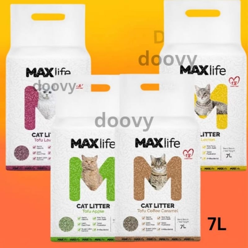 MAXLIFE TOFU 7L SAND MAXLIFE TOFU 7 ลิตร SAND AROMA TOFU CAT SAND MAXLIFE TOFU