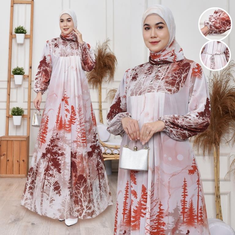 Sakeena_Zevia series gamis Ceruty การพิมพ์ดิจิตอล
