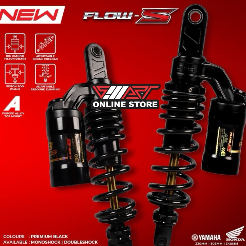 RCB FLOW S SHOCK (ใหม่) VARIO 125/150, VARIO 160, BEAT, MIO