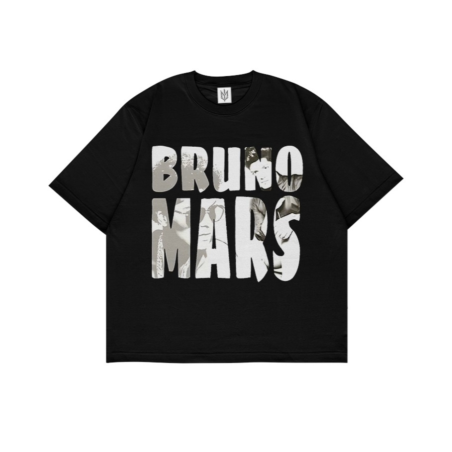 เสื้อยืด BRUNO MARS FONT | เสื้อยืด OVERSIZE สีดําสไตล์ Y2K VINTAGE BOOTLEG GRUNGE | ผู้ชาย ผู้หญิง 