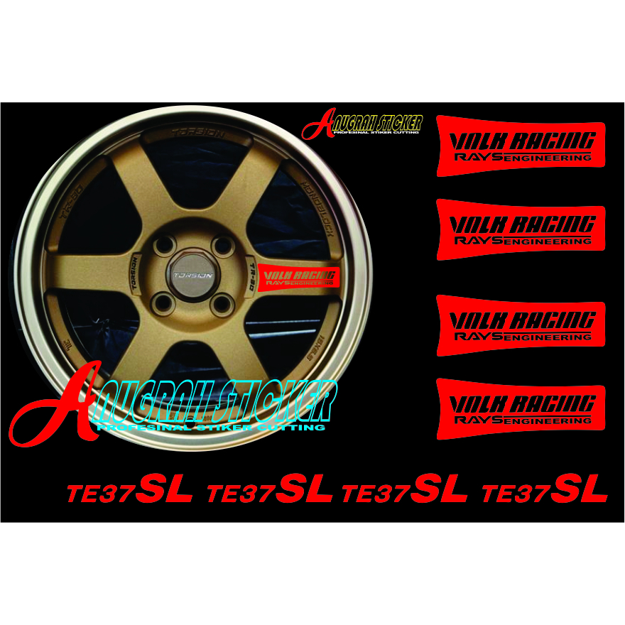 สติ๊กเกอร์สติ๊กเกอร์ TE37 SL VOLK RACING RAYS VELK RING 15 17 18