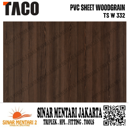 แผ่น TACO PVC WOODGRAIN TS W332
