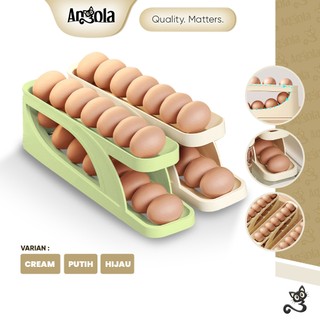 [GARANSI PATAH 100%] ANGOLA Rak Telur Tingkat E12 / Egg Tray / Tempat Penyimpanan Telur Minimalis / Egg Storage Organizer
