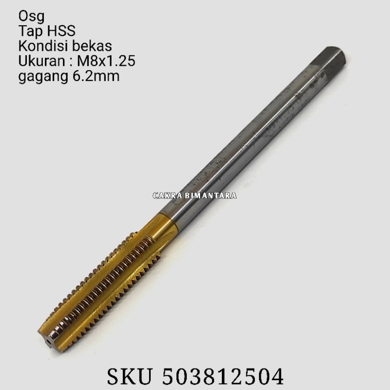 Hand Tap M8x1.25 Manual Taping M8 x 1.25 HT M 8 OSG