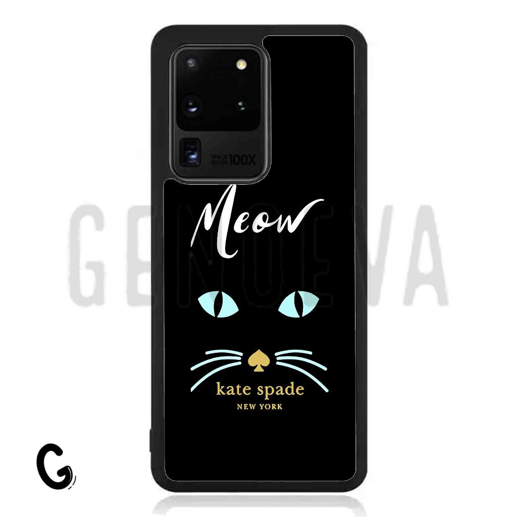 เคสยางไฮบริดสําหรับ Samsung S24 S23 S22 S21 S20 Ultra Plus FE Note 8 9 10 Kate Spade Meow!