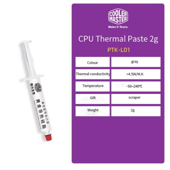 COOLER MASTER Thermal Cooler Pasta Master PTK-L01 Thermal Pasta PTK-L01 Thermal Pasta Cooler