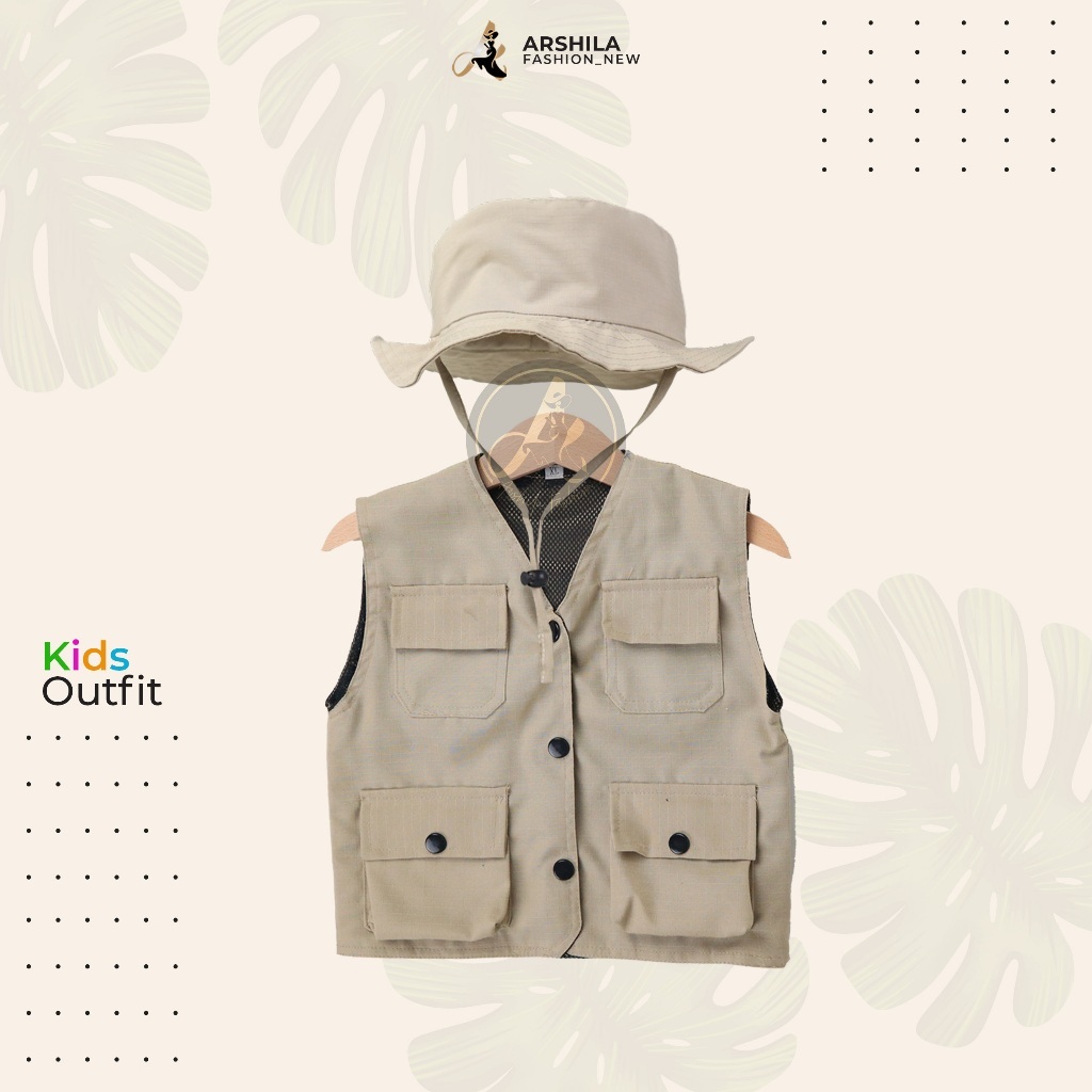 BABY TODDLER SAFARI VEST SET อายุ 2 เดือน-4 ปี/ชุด SAFARI ZOO/SAFARI CLOTHES PACKAGE/OUTDOOR CHILDRE