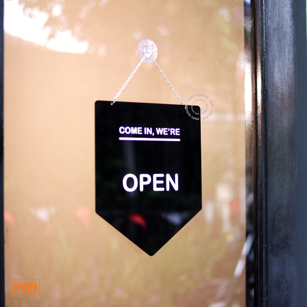 INPI HOUSE Signage Open Closed Arrow - Open & Close Sign Board - อะคริลิค
