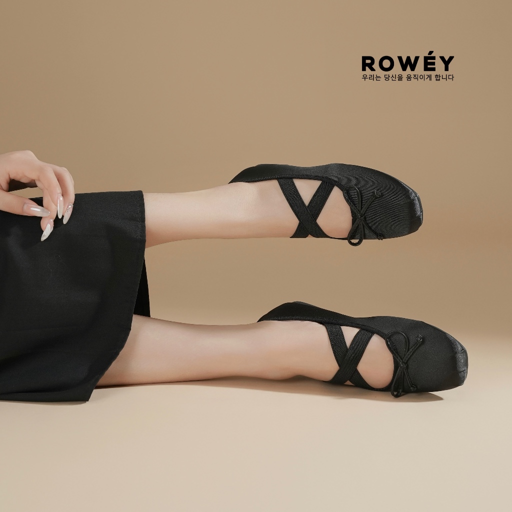 Rowey รองเท้าส้นแบนสําหรับผู้หญิงรองเท้าบัลเล่ต์เรียบง่ายและสง่างามเกาหลี Seo Joon