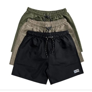 Promo 70 RIBU DAPAT 3 PCS BOARDSHORT PANTS / CELANA BOARDSHORT SANTAI (SIZE M-L-XL) karet katun twill distro pendek Pria Army Shorts Pant Dewasa keren Polos Melar Panjang Hitam Polos