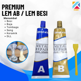 Lem AB Besi Super Kuat Tahan Panas Lem Perekat Super 100gram Untuk Reparasi Mobil / Rumah