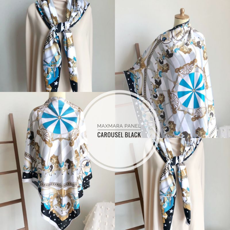 Maxmara Panel Carousel ผ้าสีดํา (ขนาด 1.15M x 1.15M)