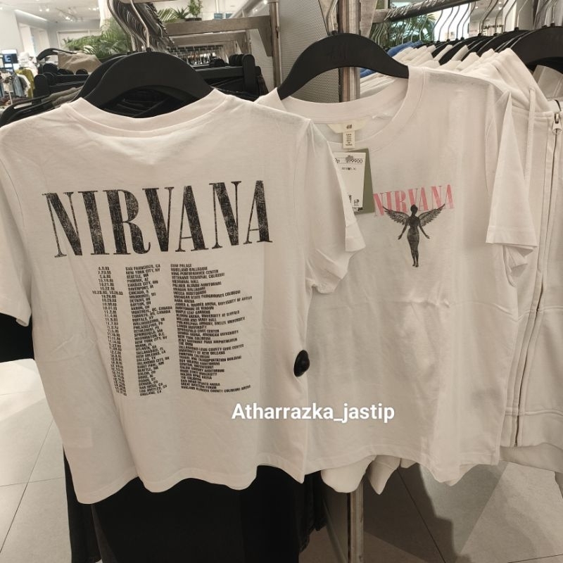 H&M เสื้อยืด Nirvana ผู้หญิง jastip entrustment บริการ