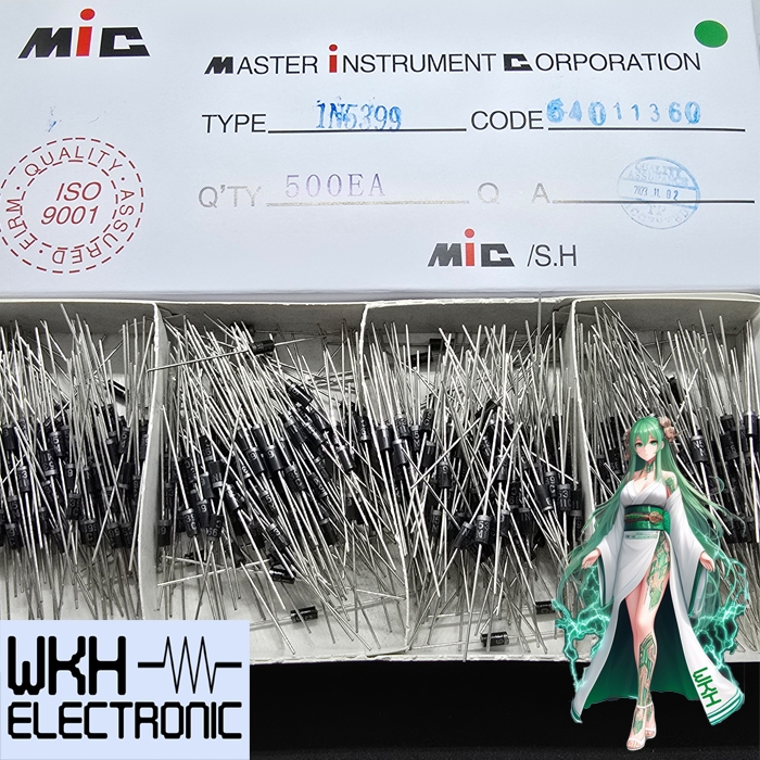 ไดโอด 1N5399 ไดโอด 5399 DO15 1.5A 1000V ไดโอดวัตถุประสงค์ทั่วไป IN5399 1N 5399