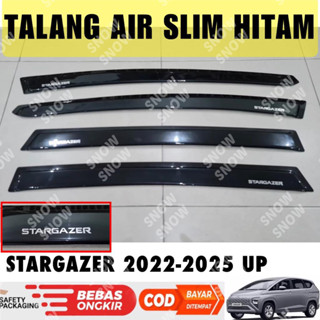 Hyundai Stargazer Gutter 2022 2023 2024 2025 ที่บังแดดด้านข้าง แบบบาง สีดํา