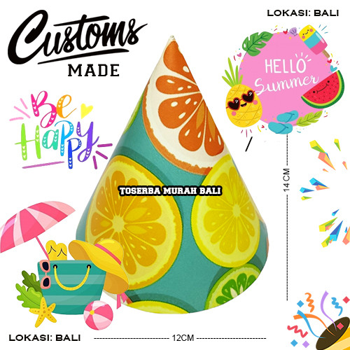 HELLO SUMMER CUSTOM HAT 1 สีแทน 12 ชิ้น