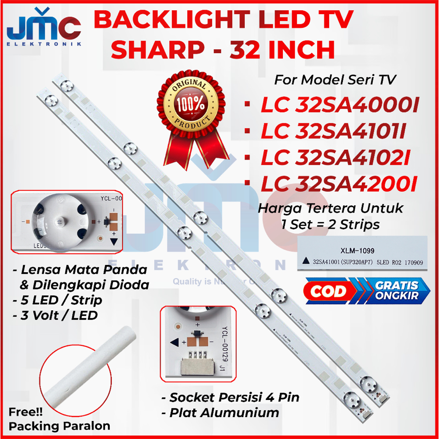 SHARP 32 นิ้ว LED TV BACKLIGHT 2T-C32EG1i LC 32SA4101I 32SA4000I 32SA4200I 32SA4102I 32LE4500I