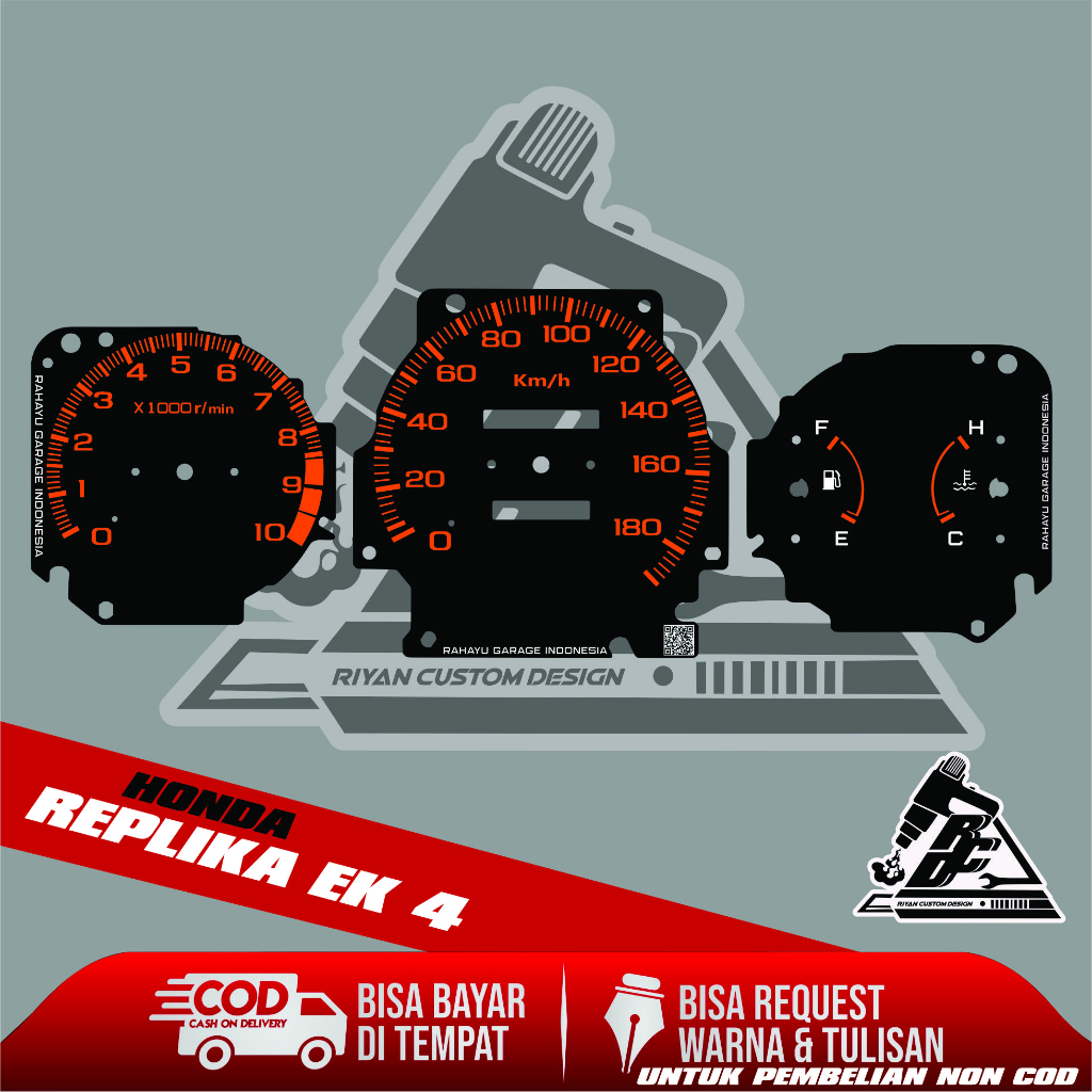 Replica แผง SPIDOMETER HONDA CIVIC FERIO Replica FERIO SIR,FERIO SI,EK4,MUGEN,TYPE RMETER SPEEDO CUS