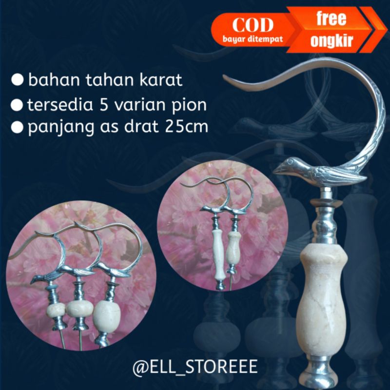 GANTUNGAN กรงนก Pawn Hanger Murai Motif Fullset Marble Pawn