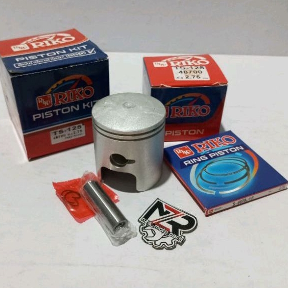 PISTON KIT TS 125//SEHER ชุดแหวน SUZUKI TS125//TS-125 มาตรฐานขนาด/25/50/75/100/125/150/175/200/225/250/275/300/350/400 56-60 MM RIKO