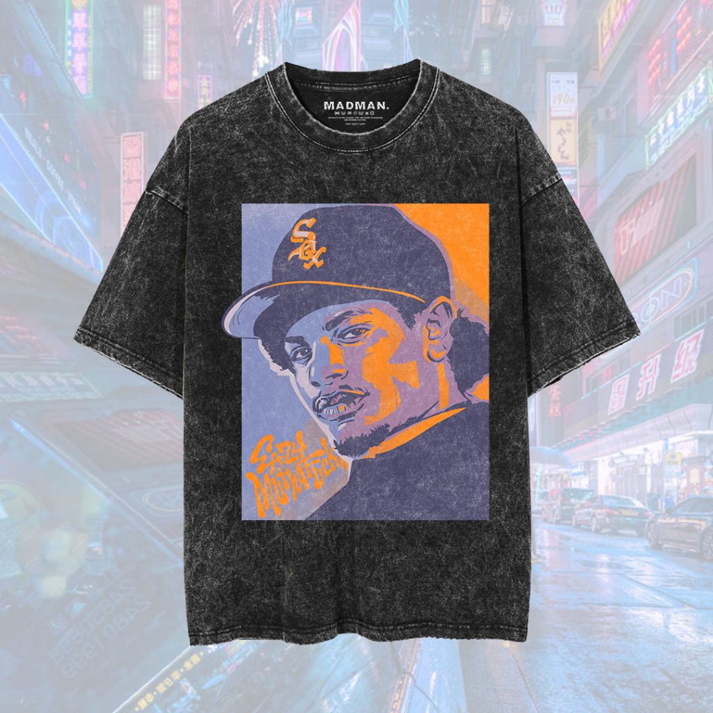 MADMAN เสื้อยืดล้าง Oversize EAZY-E | VCT - 7 WO