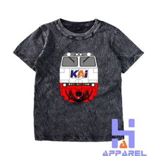 เสื้อยืด พิมพ์ลาย WASHED KAI Train INDONESIA สําหรับเด็ก