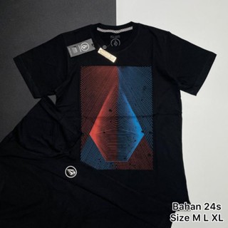 Amd 103 VOLCOM SURFING เสื้อยืดแฟชั่น สีดํา สําหรับผู้ชาย