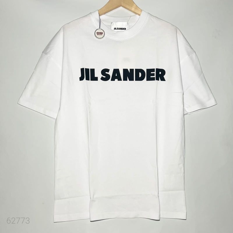 Jil Sander เสื้อยืดสีขาวโลโก้สีขาว