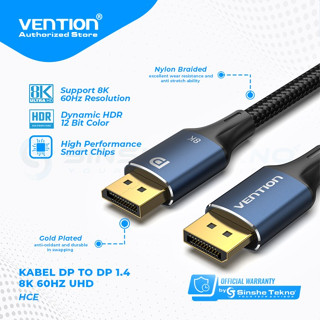 Vention สายเคเบิ้ล DP พอร์ตแสดงผล ตัวผู้ เป็น ตัวผู้ อัตราการรีเฟรชสูง 1.5 เมตร