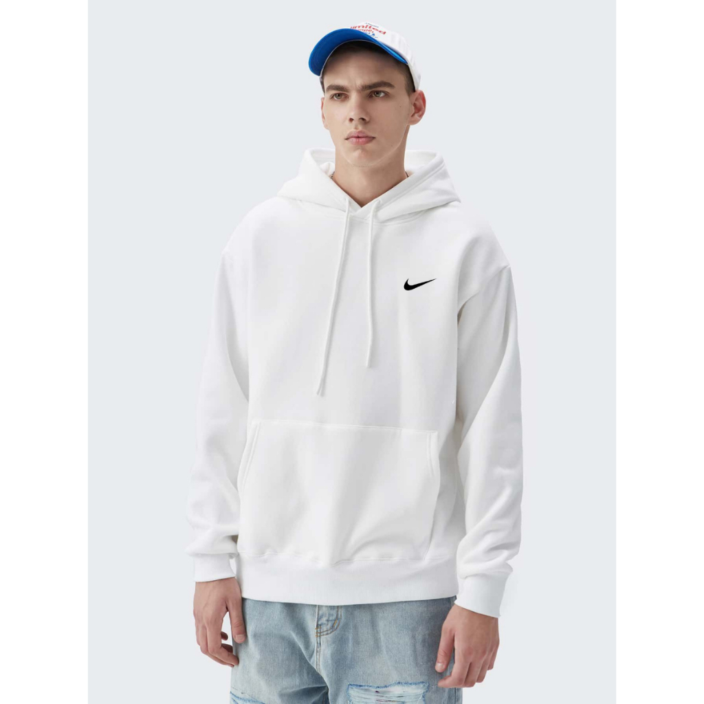 Putih Nike Casual Premium Hoodie Sweater / เสื้อกันหนาว Unisex Distro Hoodie / เสื้อแจ็คเก็ตมีฮู้ดสี