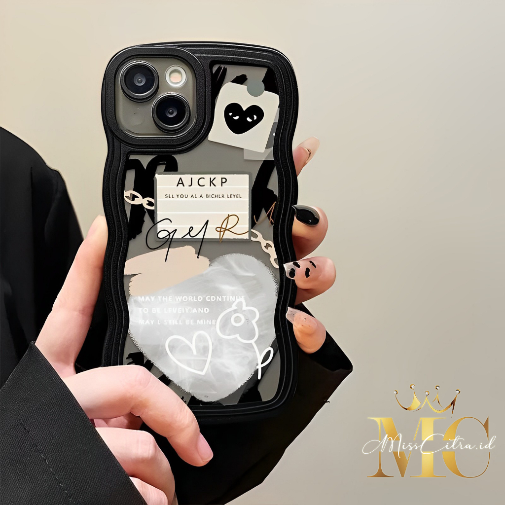 SS813 SOFTCASE พร้อมดอกไม้ HEART GRAFFITI MOTIF สําหรับ VIVO Y27 2023 Y36 Y78 Y81 Y83 Y91 Y91C Y93 Y