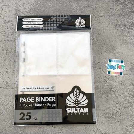 Sulltan Page Binder A5 4P (4 เนื้อหากระเป๋า 25) ใส