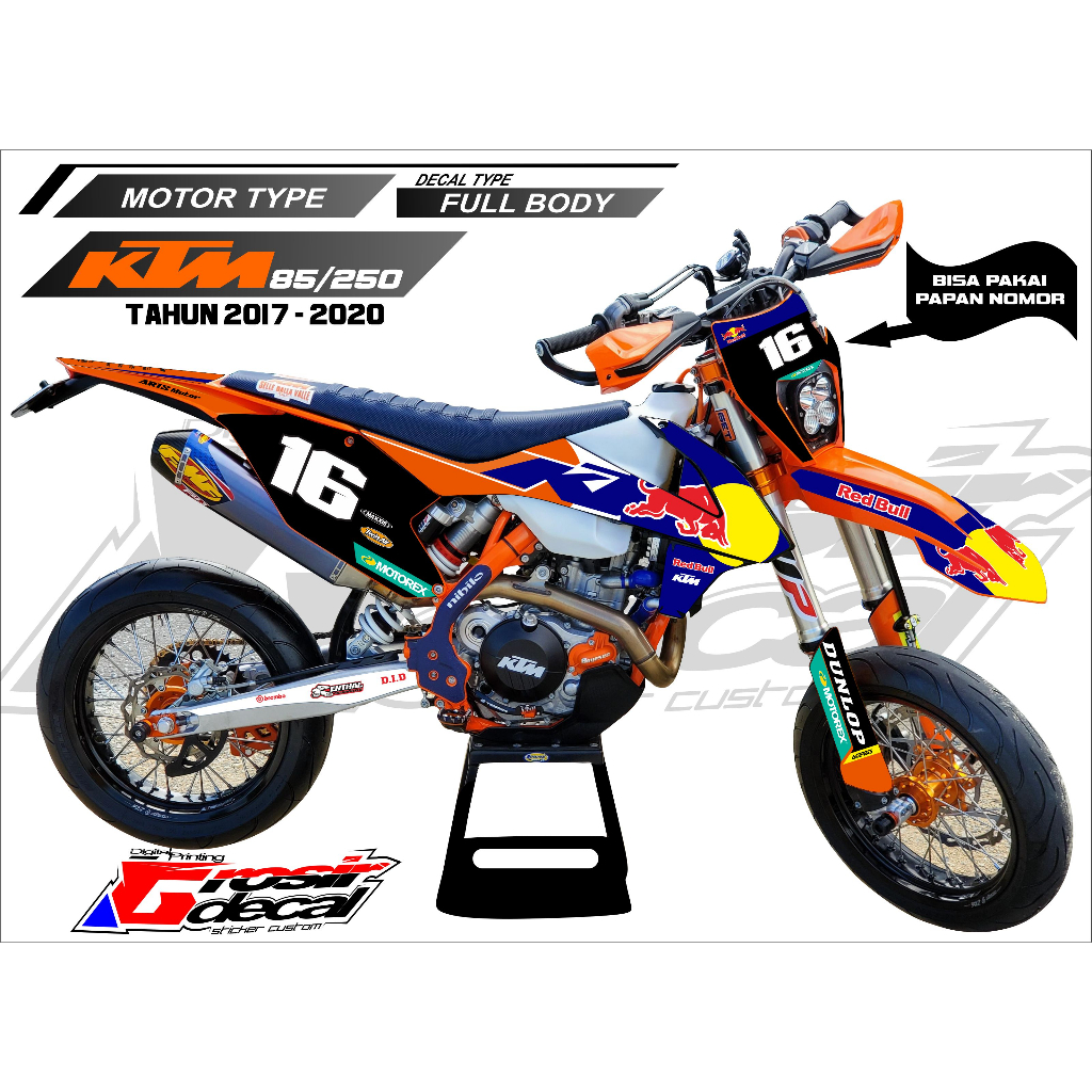 DECAL KTM 250 NEW 2017 - 2020 Full Body ขอฟรีได้ตามใจชอบ DECAL KTM 250 2017 - 2020 FULLBODY