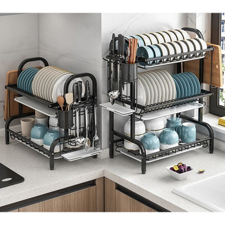 (OMG) Rak Piring Stainless Rak Cuci Piring Rak Piring Wastafel Dapur Kuat
