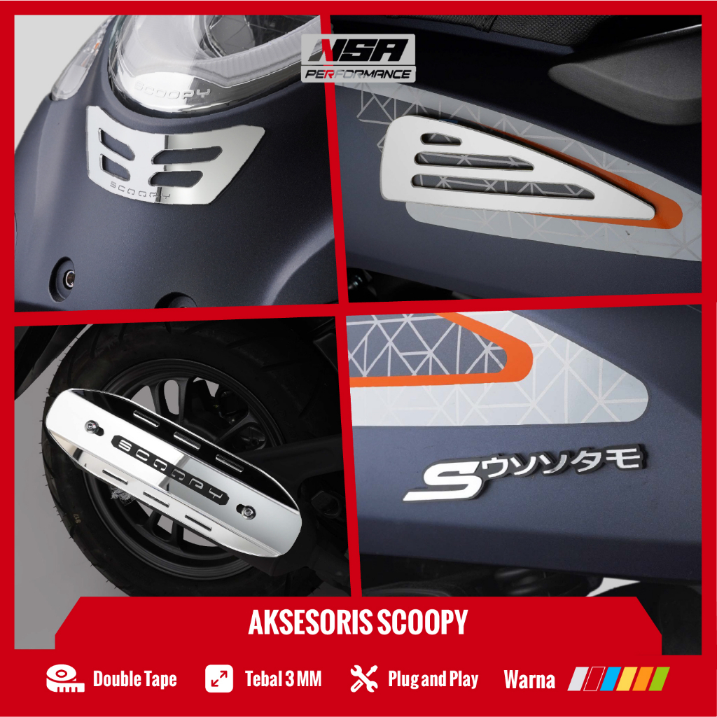 ใหม่ล่าสุด ใหม่ล่าสุด อุปกรณ์เสริมรถจักรยานยนต์ NSA SCOOPY
