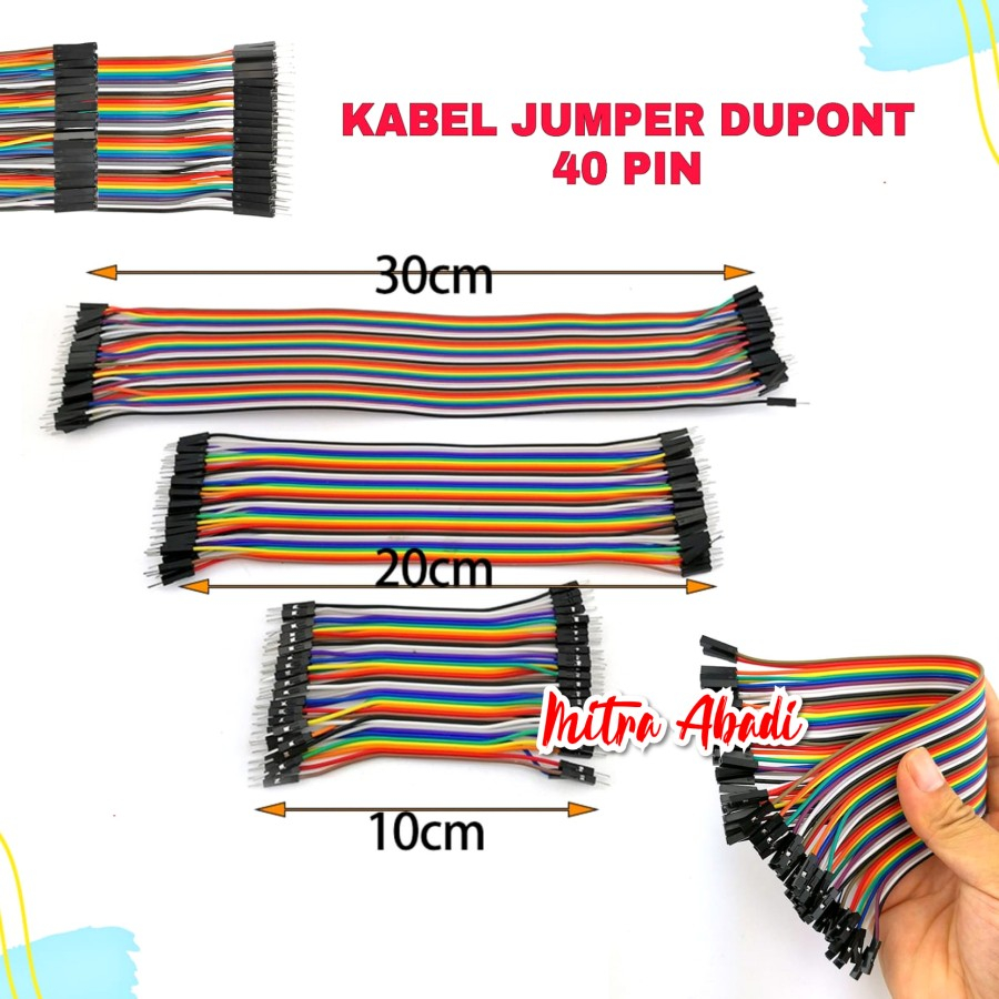 Dupont 40 Pin Jumper Cable / 40 ชิ้น Jumper Wire Cable