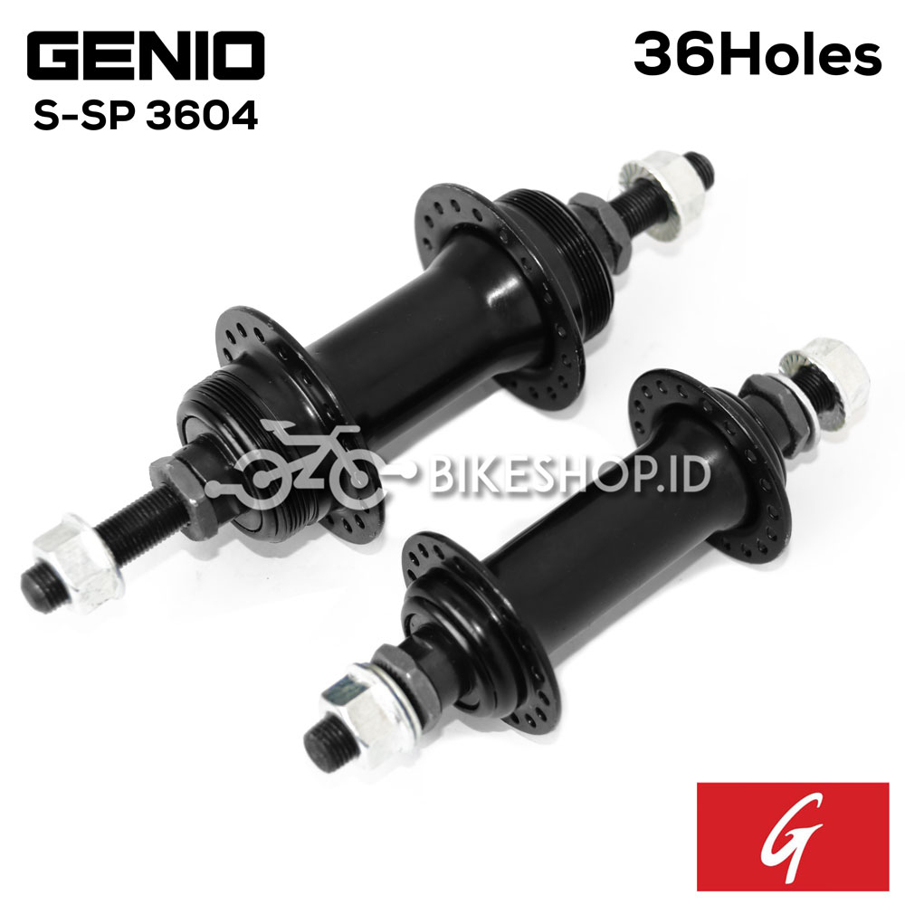 Hitam Hub Boss Bosch GENIO 36 Holes ด้านหน้าด้านหลังสีดํา 36H จักรยาน | คุณภาพสูง
