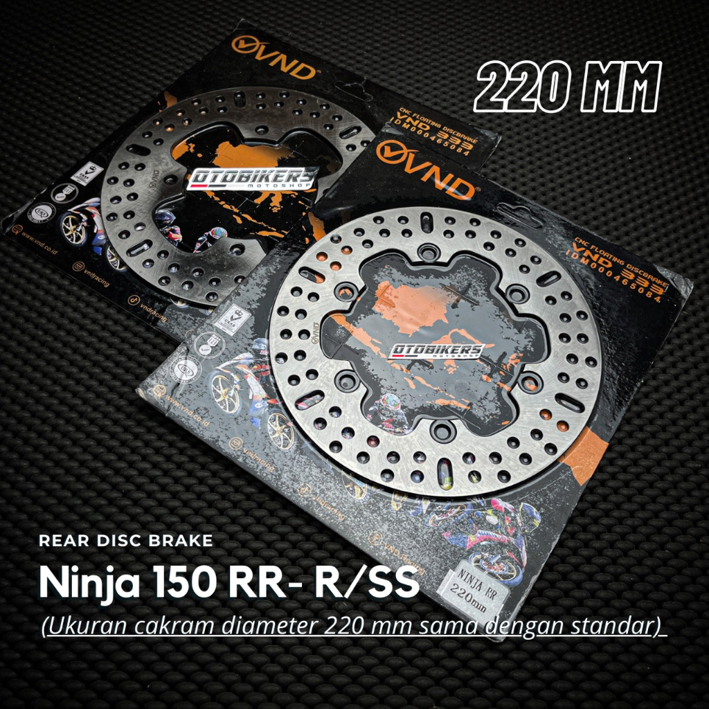 จานหลัง VND 777 Kawasaki Ninja R SS RR ZX 150 KRR 220 mm จานหลัง