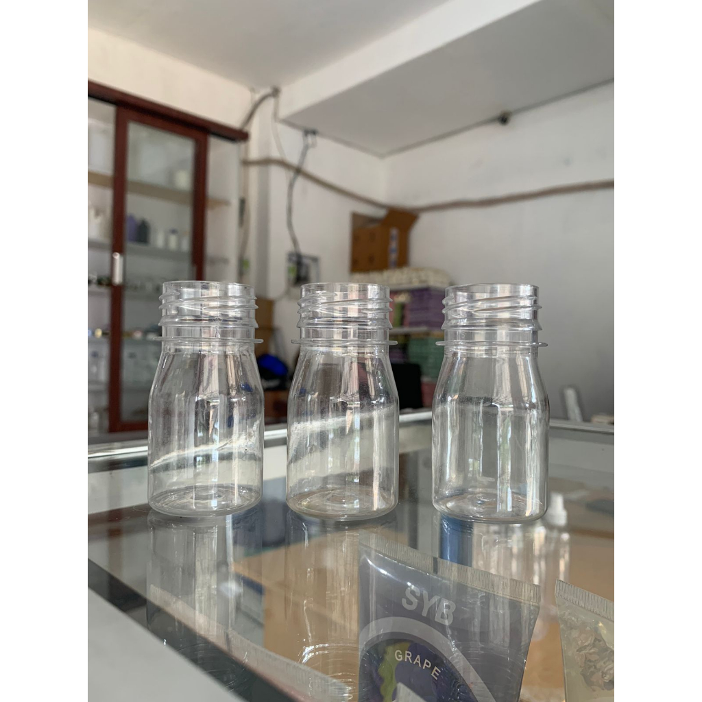 Bp2 ZAM ZAM Bottle SUPER Thick Capsule Medicine 30ml - 50ml คอยาว LN Clear