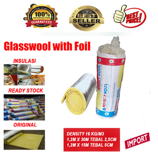 Glasswool Aluminium Foil / Peredam Suara / Peredam Panas Atap