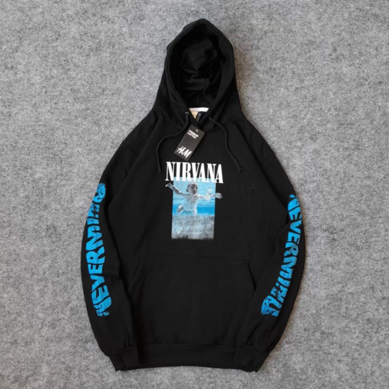 H&M NIRVANA NEVERMIND HOODIE SWETER แท็กและฉลากแบบเต็ม