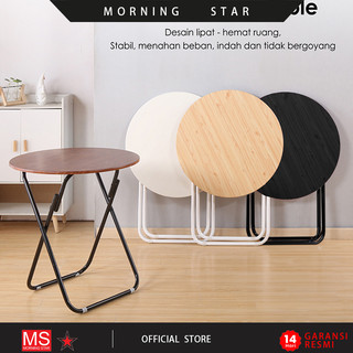 Meja Lipat Portable / Meja Bulat Minimalis / Meja Makan Lipat / Meja Cafe Serbaguna / Meja Lipat